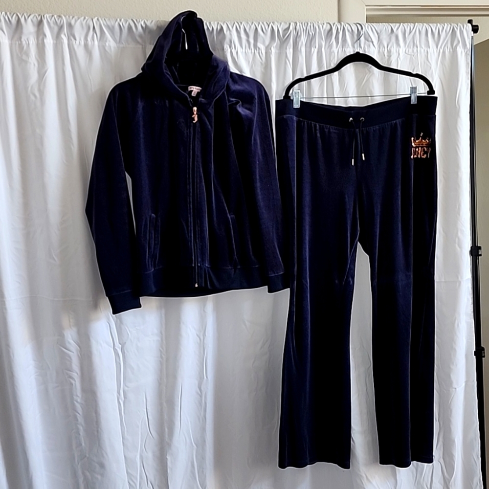 Juicy Couture velvet embellished track suit